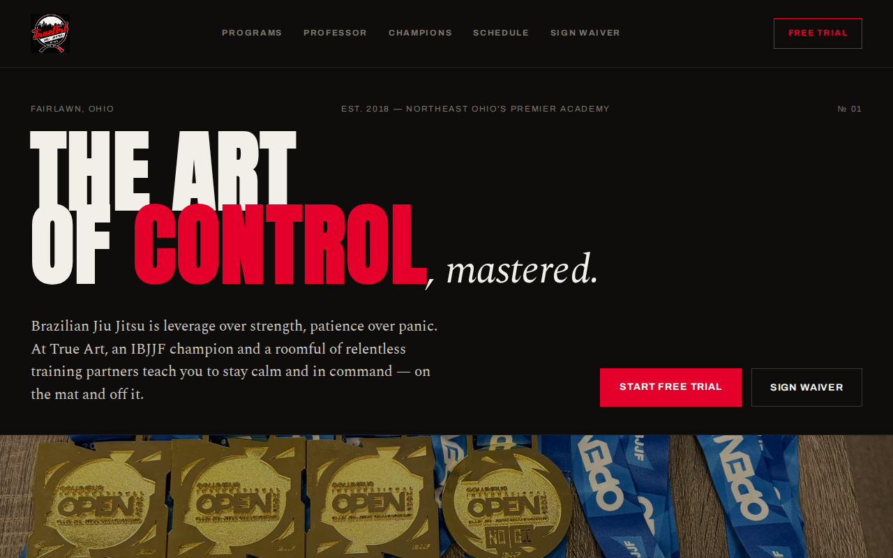 True Art BJJ — Leadtek client site